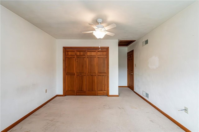 28 Saddlebrook Dr, Hempfield Twp Wml, PA 15601 - unfurnished bedroom with light carpet, baseboards, a closet, and ceiling fan