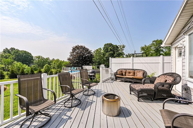 1941 Ivanhoe Dr, North Huntingdon, PA 15642 - wooden deck featuring outdoor lounge area