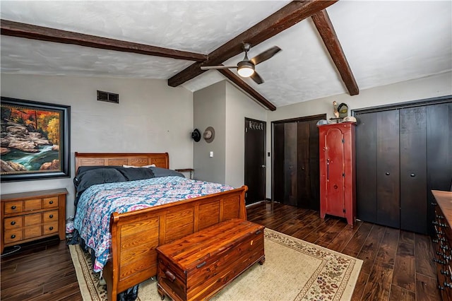 1941 Ivanhoe Dr, North Huntingdon, PA 15642 - bedroom featuring hardwood / wood-style flooring, multiple closets, and a ceiling fan