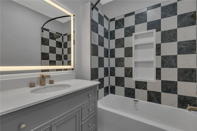 615 Cliff Ave, Bellevue, PA 15202 - full bath featuring vanity and shower / bathtub combination