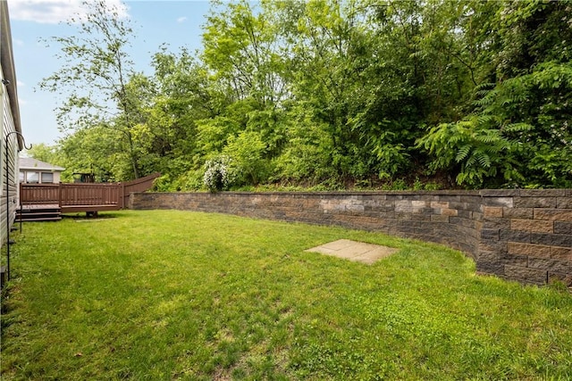 509 Cresthaven Dr, Plum Boro, PA 15239 - view of green lawn featuring a deck