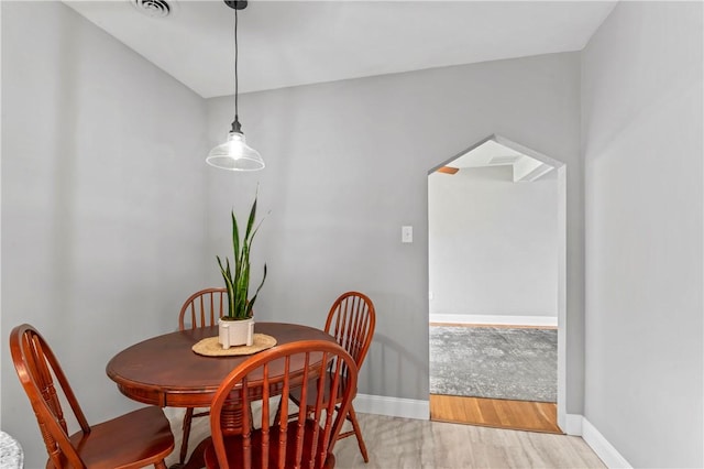 1033 Colvin Dr, Brighton Twp, PA 15009 - dining area featuring baseboards and light wood-style flooring