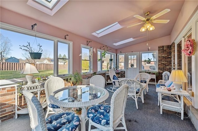 229 Crawford Ln, Rostraver, PA 15012 - sunroom / solarium featuring a skylight and lofted ceiling