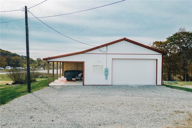 198 Gastown Rd, Plumcreek Twp, PA 15774 - garage with a garage and gravel driveway