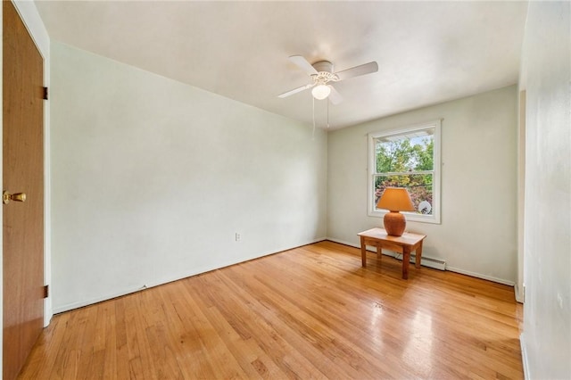 520 Malabar Dr, Plum Boro, PA 15239 - unfurnished room with a ceiling fan, light wood-style floors, and baseboard heating