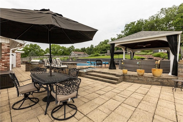 375 Navaho Hollow Rd, Coolbaugh Twp, PA 15438 - view of patio with a gazebo and an outdoor pool