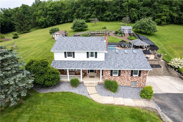 375 Navaho Hollow Rd, Coolbaugh Twp, PA 15438 - view from above of property