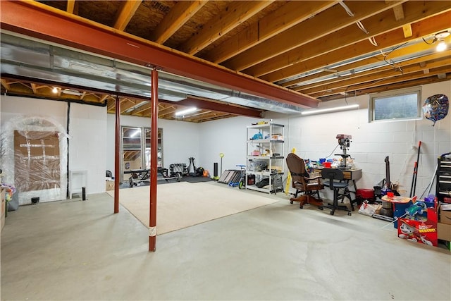 8007 Pressley Ct, Mccandless, PA 15237 - basement featuring concrete block wall