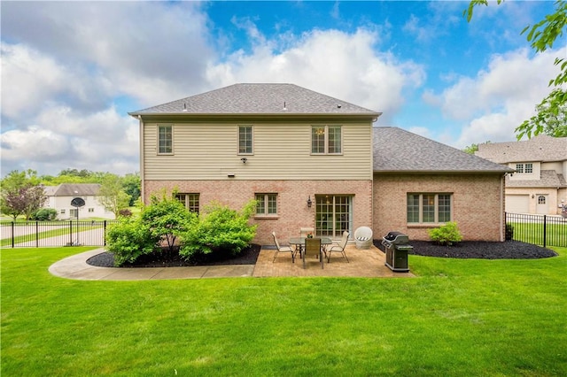 8007 Pressley Ct, Mccandless, PA 15237 - back of house with a patio area, brick siding, and a shingled roof
