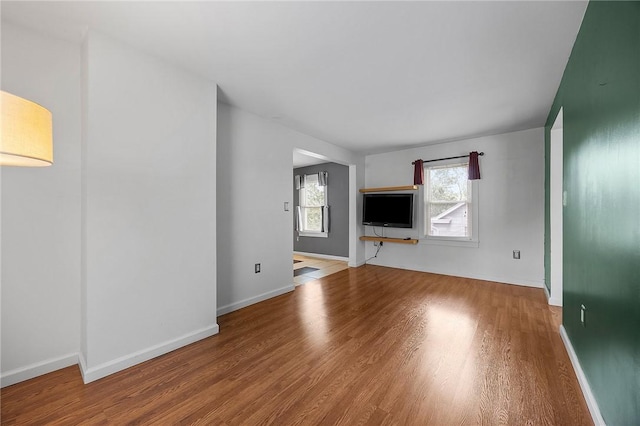 2001 Potomac Ave, Banksville/Westwood, PA 15216 - unfurnished living room featuring wood finished floors and baseboards