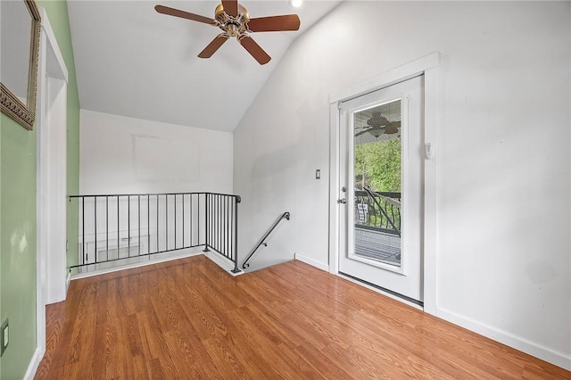 2001 Potomac Ave, Banksville/Westwood, PA 15216 - bonus room featuring vaulted ceiling, wood finished floors, ceiling fan, and baseboards