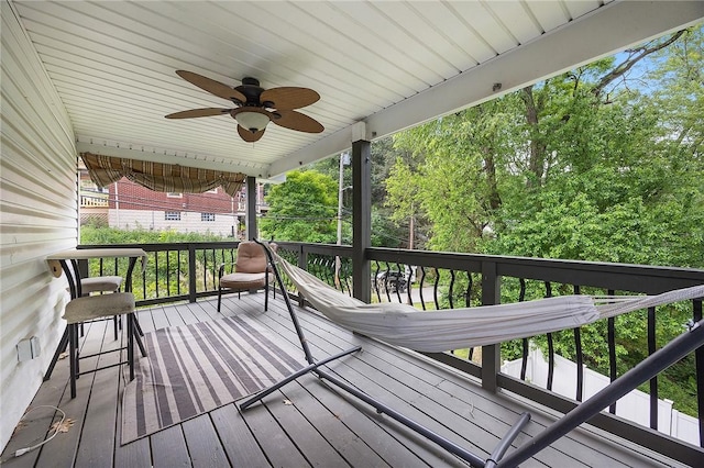 2001 Potomac Ave, Banksville/Westwood, PA 15216 - wooden deck with a ceiling fan