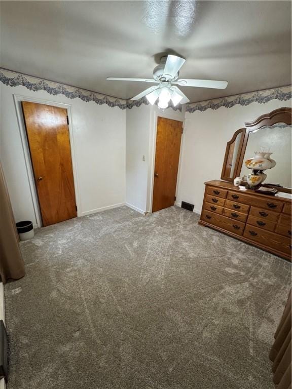 661 Johnston Ave, Kittanning Boro, PA 16201 - unfurnished bedroom featuring carpet floors and a ceiling fan