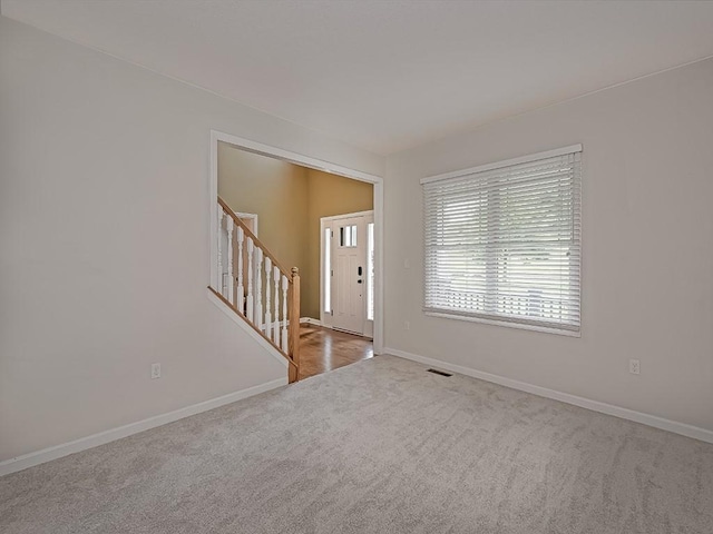 430 Longleaf Dr, Peters Twp, PA 15367 - foyer with stairway, carpet, and baseboards
