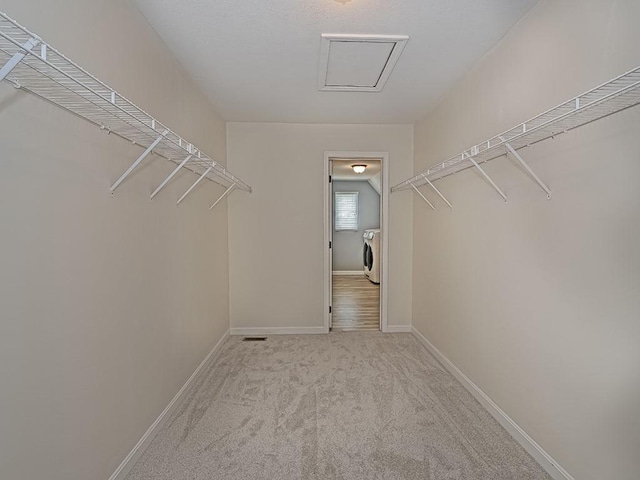 430 Longleaf Dr, Peters Twp, PA 15367 - walk in closet with attic access, washer / dryer, and carpet