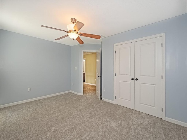 430 Longleaf Dr, Peters Twp, PA 15367 - unfurnished bedroom with carpet floors, a closet, baseboards, and a ceiling fan