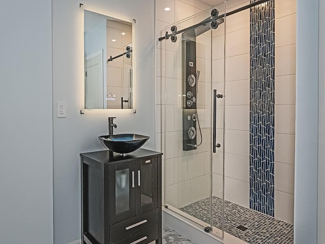 430 Longleaf Dr, Peters Twp, PA 15367 - bathroom featuring a stall shower and vanity