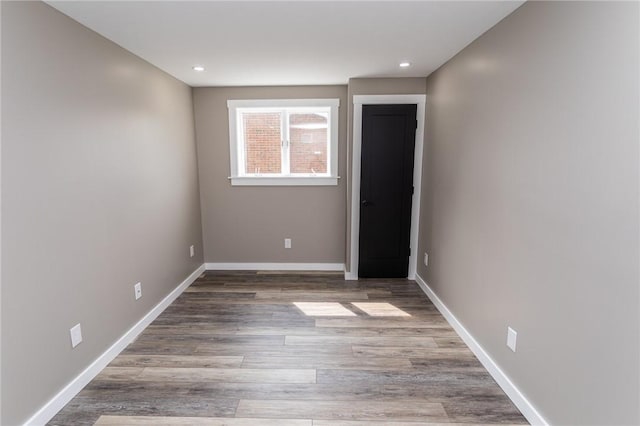 200 Centerwood Cir, South Union Twp, PA 15401 - empty room featuring baseboards, wood finished floors, and recessed lighting