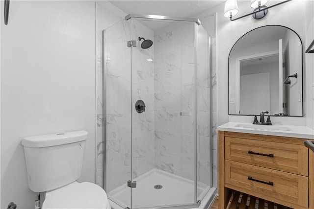 2396 Foster Rd, White Oak, PA 15131 - full bathroom with a marble finish shower, toilet, and vanity