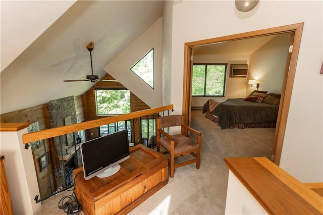 3908 Swiss Mountain Dr, Seven Springs Resort, PA 15622 - bedroom featuring light carpet and lofted ceiling