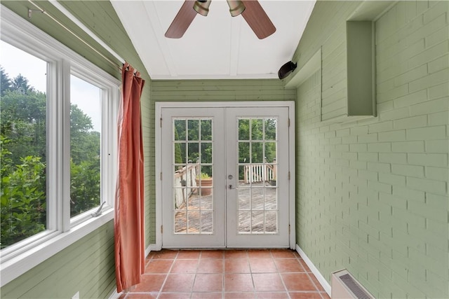 326 Pinevue Dr, Monroeville, PA 15146 - entryway featuring healthy amount of natural light, tile patterned flooring, and french doors