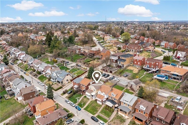 1405 Bellaire Pl, Brookline, PA 15226 - aerial overview of property's location with nearby suburban area