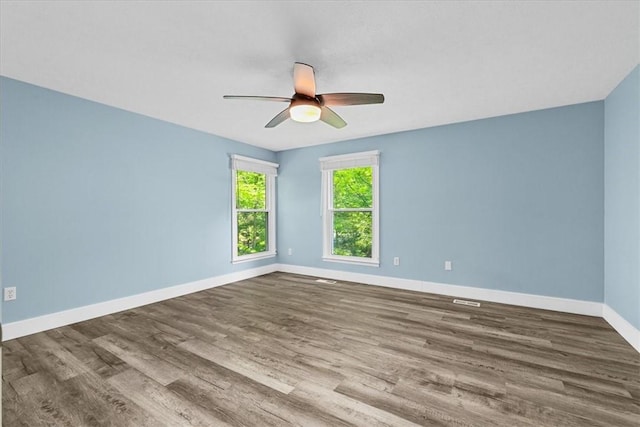 14 Laurel Hill Rd, Cecil, PA 15057 - empty room featuring baseboards, a ceiling fan, and wood finished floors