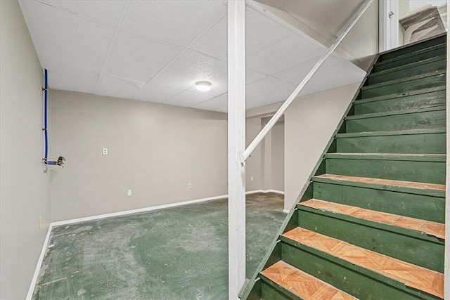 14 Laurel Hill Rd, Cecil, PA 15057 - stairs featuring baseboards and a drop ceiling