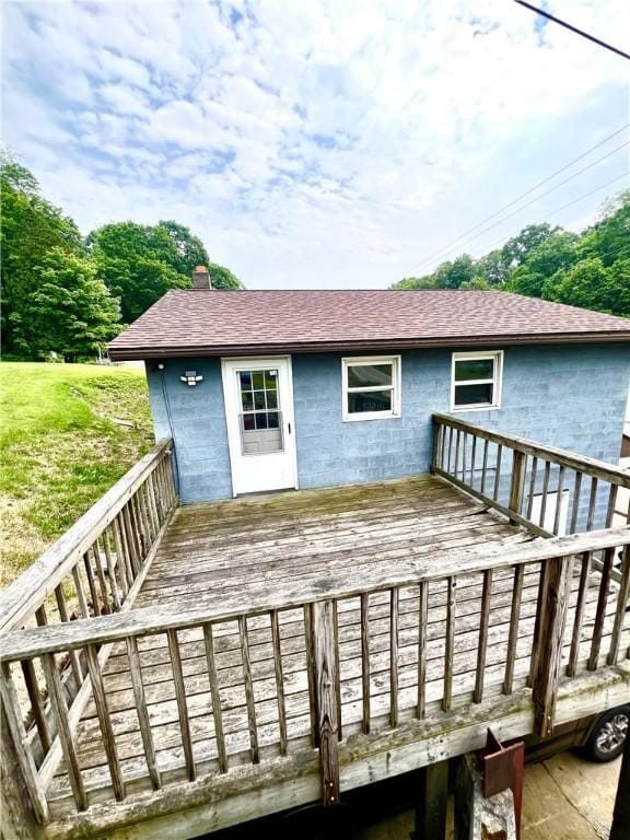 1464 State Route 819, Salem Twp Wml, PA 15601 - wooden deck with a lawn