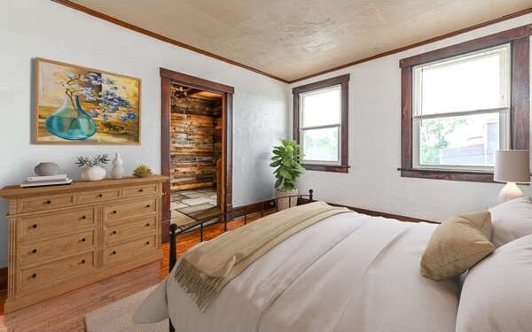 10 Amherst Ave, West View, PA 15229 - bedroom featuring ornamental molding and wood finished floors