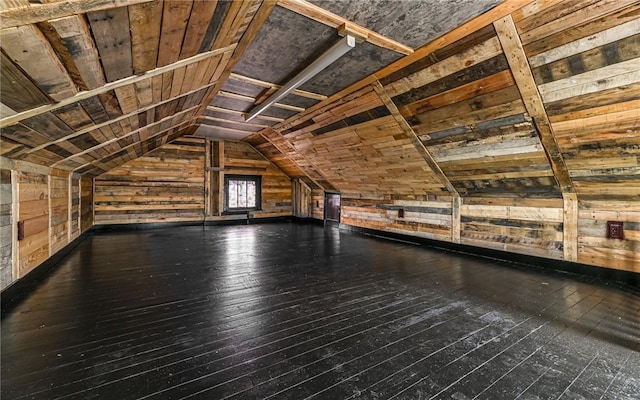 10 Amherst Ave, West View, PA 15229 - bonus room with wooden walls, dark wood finished floors, and vaulted ceiling
