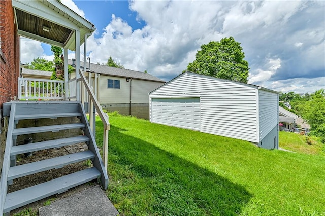 10 Amherst Ave, West View, PA 15229 - view of grassy yard with a detached garage and an outbuilding