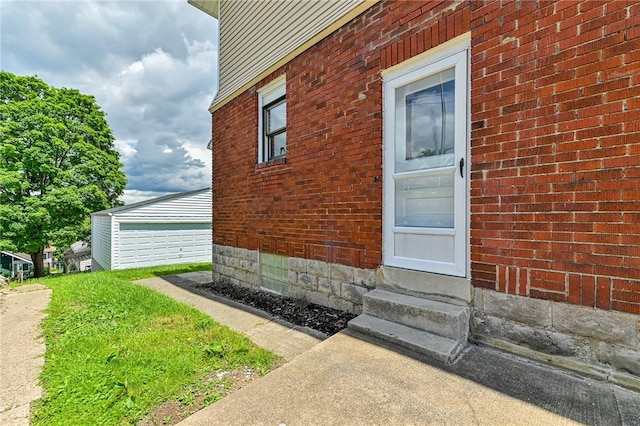 10 Amherst Ave, West View, PA 15229 - property entrance featuring brick siding