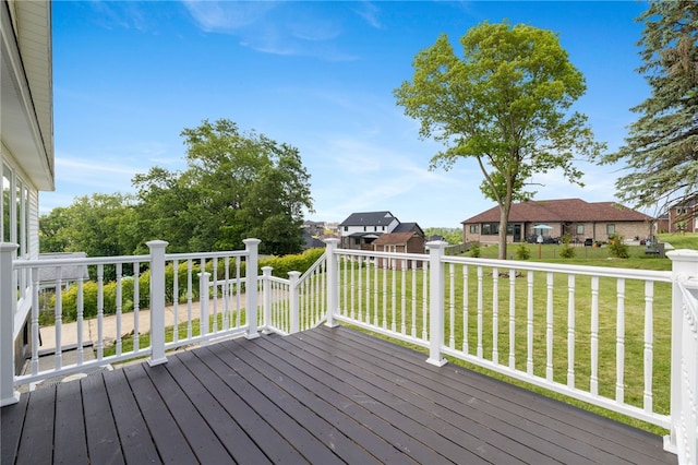 11660 Dennis Cir N, Huntingdon, PA 15642 - deck with a lawn and a residential view