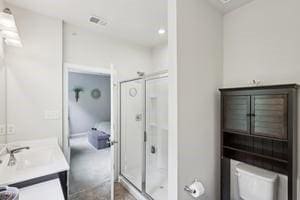 139 Moyer Hl, Cranberry Twp, PA 16066 - bathroom featuring vanity and a stall shower