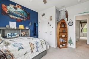 139 Moyer Hl, Cranberry Twp, PA 16066 - carpeted bedroom featuring a closet, ceiling fan, and baseboards
