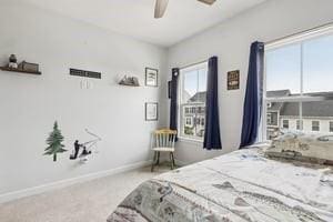 139 Moyer Hl, Cranberry Twp, PA 16066 - bedroom featuring carpet, baseboards, and a ceiling fan