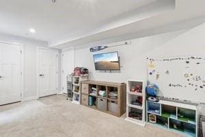 139 Moyer Hl, Cranberry Twp, PA 16066 - basement with carpet flooring and recessed lighting