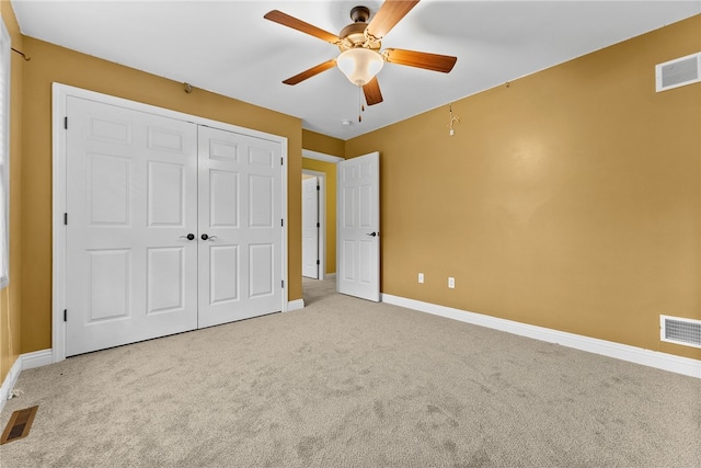 621 Columbia Ct, Adams Twp, PA 16046 - unfurnished bedroom featuring carpet floors, baseboards, a closet, and ceiling fan