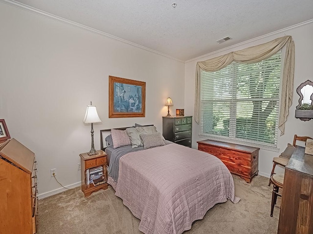 210 Adams Pointe Blvd Unit 6, Adams Twp, PA 16046 - bedroom featuring crown molding, carpet flooring, baseboards, and a textured ceiling