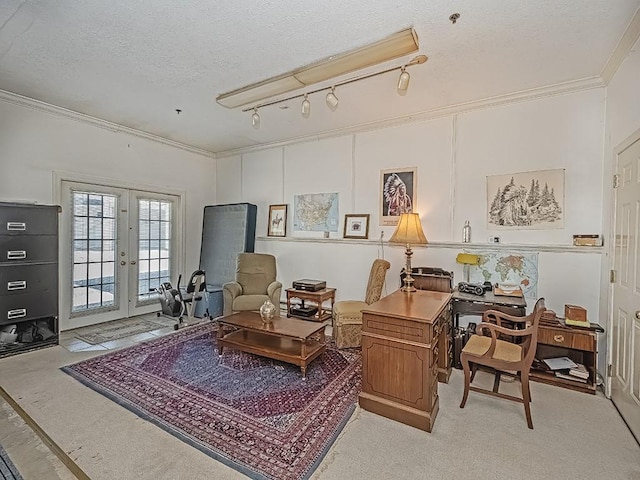 210 Adams Pointe Blvd Unit 6, Adams Twp, PA 16046 - office space with french doors, a textured ceiling, and crown molding