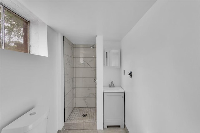 9830 Don Dr, North Huntingdon, PA 15642 - bathroom with a stall shower, a sink, and toilet