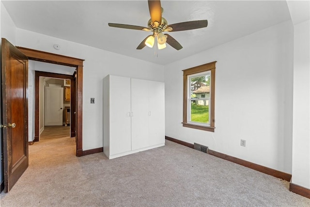 707 Hamil Rd, Penn Hills, PA 15147 - unfurnished bedroom with light carpet and ceiling fan