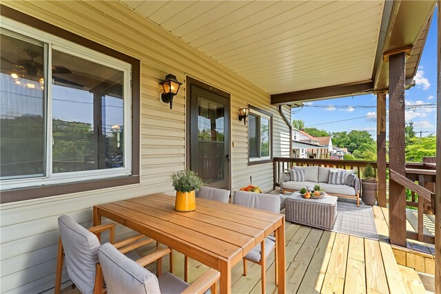 707 Hamil Rd, Penn Hills, PA 15147 - wooden deck featuring an outdoor living space