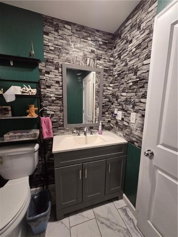 68 Kinsman Rd, West Salem Twp, PA 16125 - bathroom featuring vanity and marble finish floors