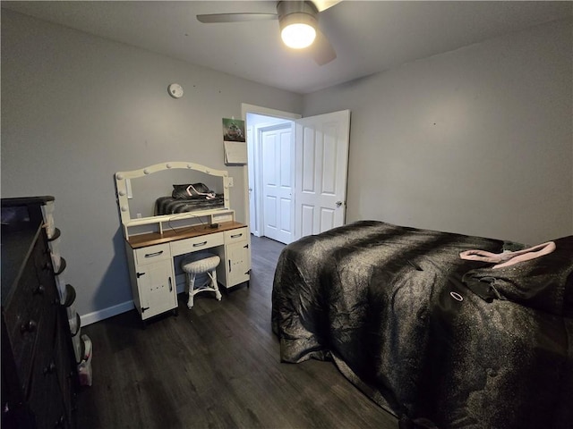 68 Kinsman Rd, West Salem Twp, PA 16125 - bedroom featuring dark wood-style flooring and a ceiling fan