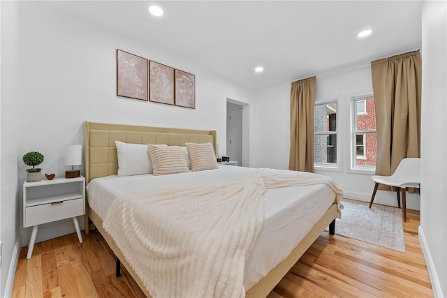 4410 Sherrod St, Lawrenceville, PA 15201 - bedroom featuring light wood-type flooring, recessed lighting, and baseboards