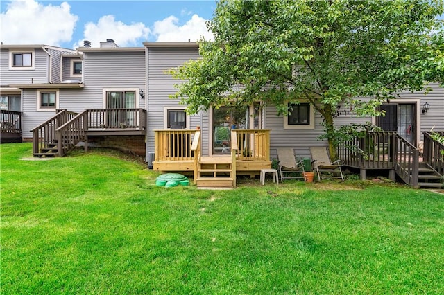303 Serendipity Dr, Moon/Crescent Twp, PA 15108 - back of house with a deck and a yard
