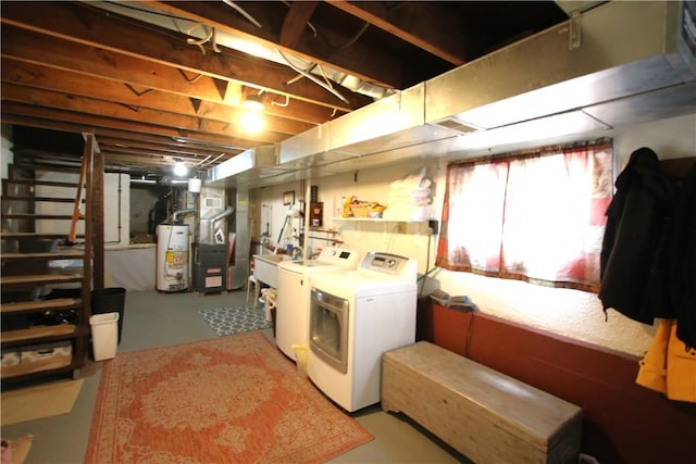 1467 Hayden Blvd, Elizabeth Twp/Boro, PA 15037 - basement with independent washer and dryer, gas water heater, and heating unit