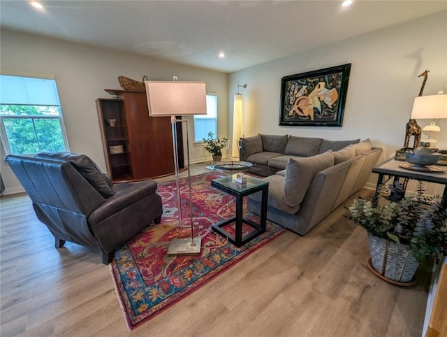 137 Red Horse Dr, Buffalo Twp But, PA 16055 - living area with light wood-style flooring, recessed lighting, and baseboards